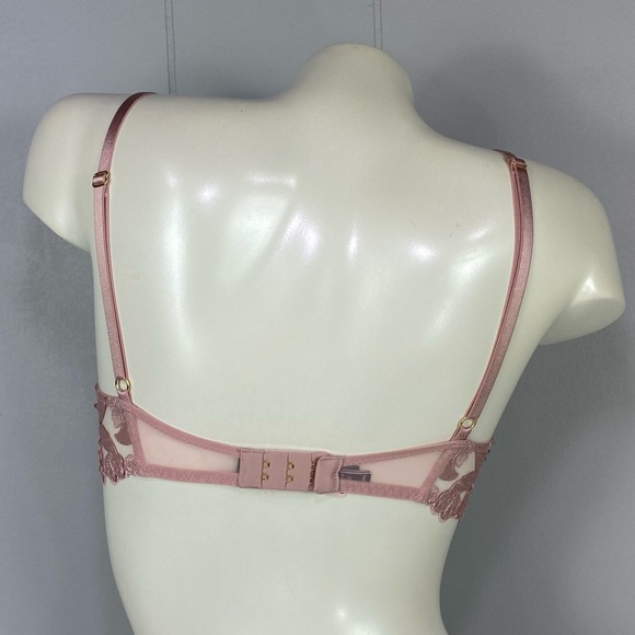 Victoria’s Secret Embroidered Pink Unlined Plunge Bra - Picture 3 of 4